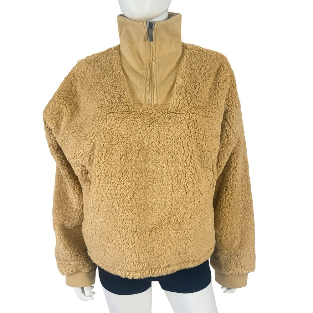 Backcountry Sherwood Teddy Fleece Pullover Gorpcore Cozy Cabin Core Beige XL